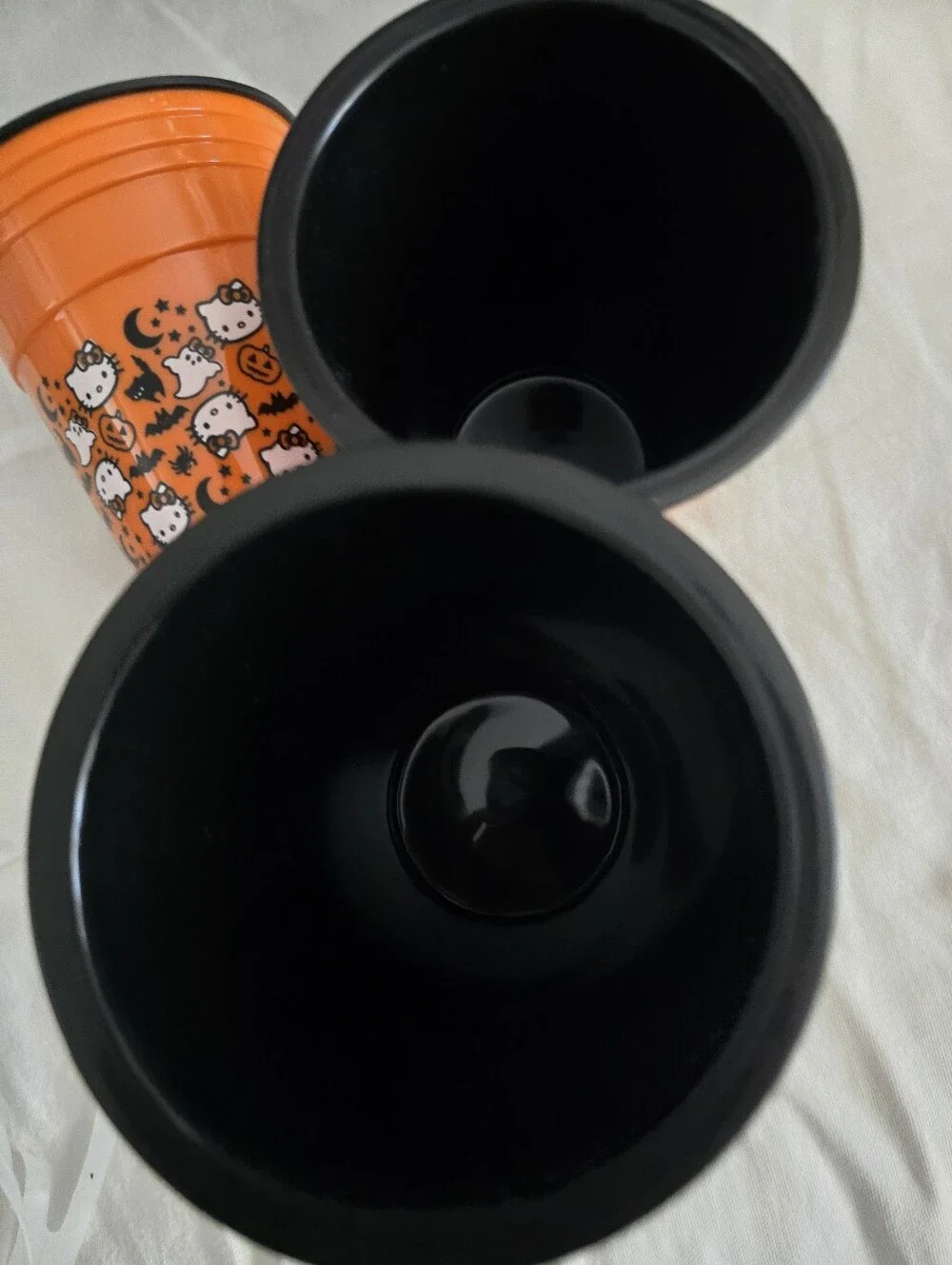 Hello Kitty Orange Halloween Party 4 Pc Cups - Ghost & Pumpkin Design